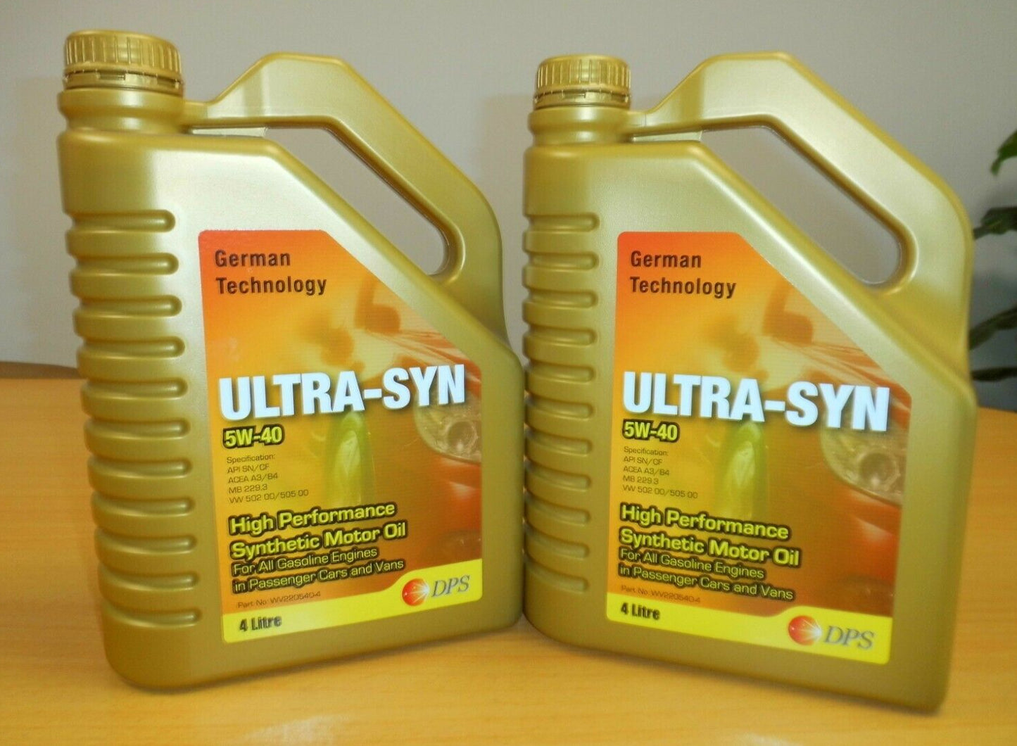 DPS HIGH PERFORMANCE SYNTHETIC MOTOR ENGINE OIL 5W40 4L x 2