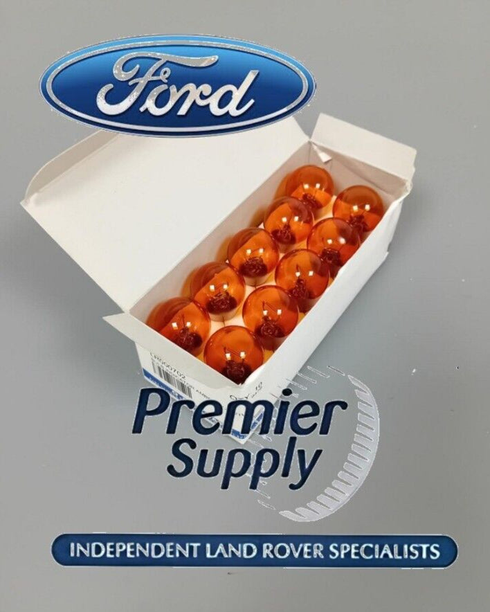 BOX of 10 INDICATOR AMBER/ORANGE 12v 21w BULBS PY21W 581 GENUINE OEM LR000702