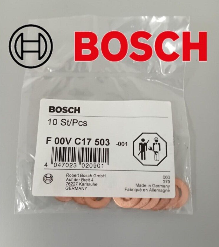 SET of 10 GENUINE BOSCH 3.0 TDV6 4.4 TDV8 INJECTOR SEALING WASHERS LR032818