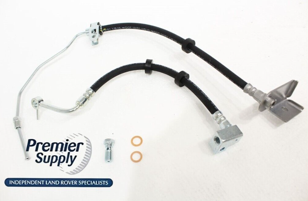 RANGE ROVER LEFT HAND REAR BRAKE HOSE INCLUDES BRACKET to CALIPER LR096525