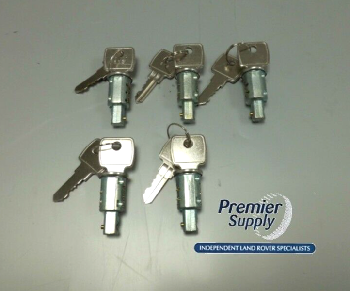 LAND ROVER DEFENDER DOOR LOCK BARREL & KEY SET X 5 MTC6506