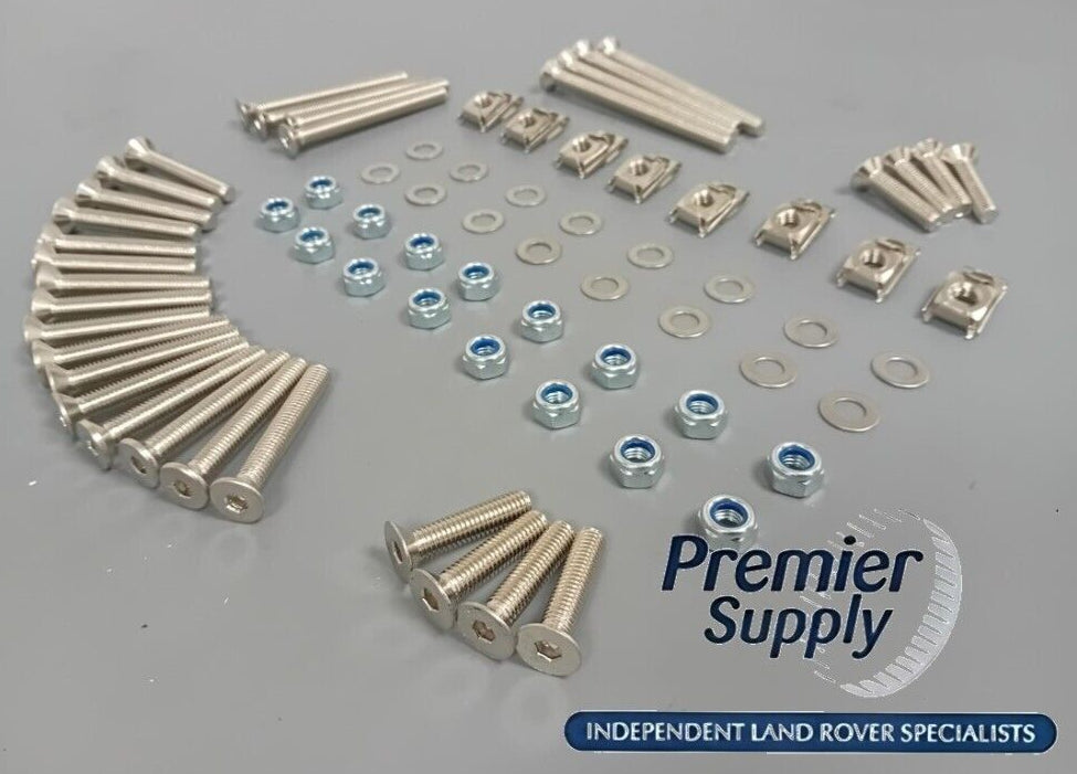 LAND ROVER DEFENDER FRONT & REAR 4 DOOR HINGE BOLT KIT PSDEF1133