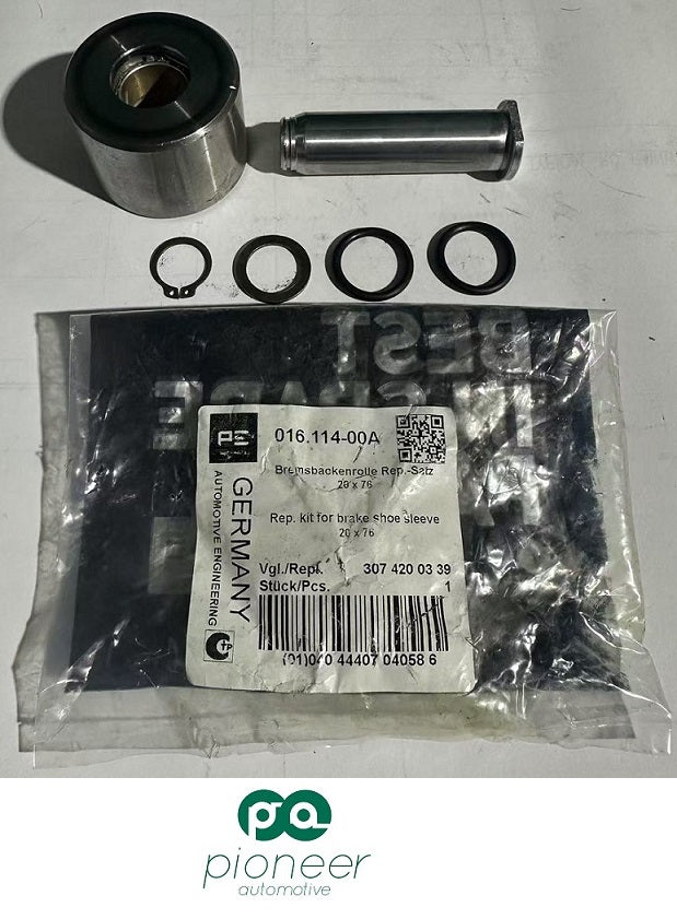 PETERS 016.114-00 - Brake shoe fitting set MERCEDES ACTROS