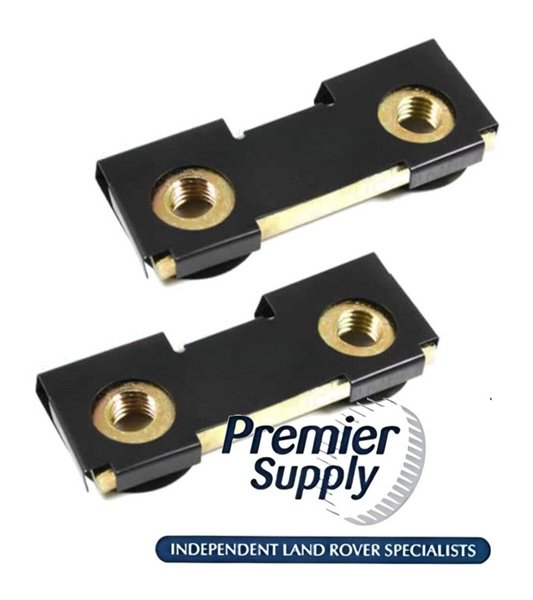 2 x LAND ROVER DEFENDER FRONT BUMPER BOLT CAPTIVE NUT PLATES ALQ710040