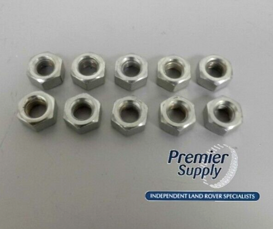 LAND ROVER DEFENDER M10 PLAIN HEX NUT NH110041L X 10