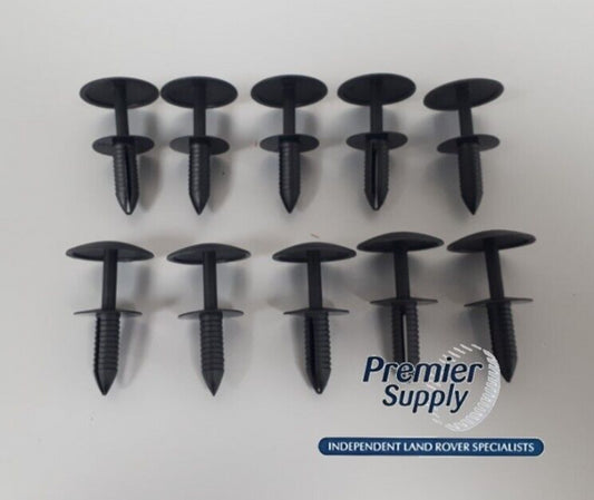 Land Rover/Jaguar Sill, Body Moulding Push Fit Plastic Rivet HYQ100060PUY x 10