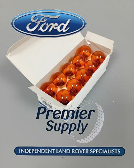 BOX of 10 INDICATOR AMBER/ORANGE 12v 21w BULBS PY21W 581 GENUINE OEM LR000702