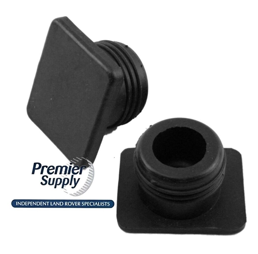 Jacking Point Land Rover Defender 90 2x LAND ROVER DEFENDER FRONT CHASSIS LEG JACKING POINT RUBBER PLUG COV ...