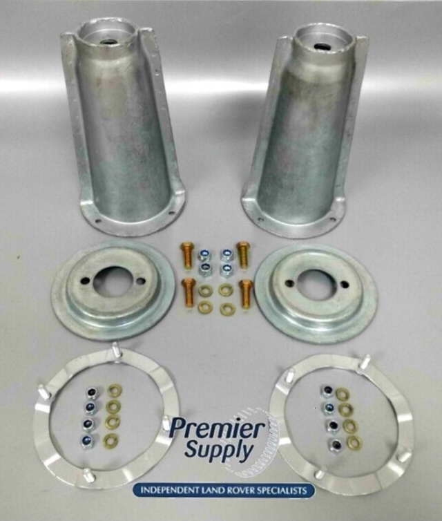 Land Rover Defender Galvanised Front Suspension Turret & Lower Spring Seat Kit