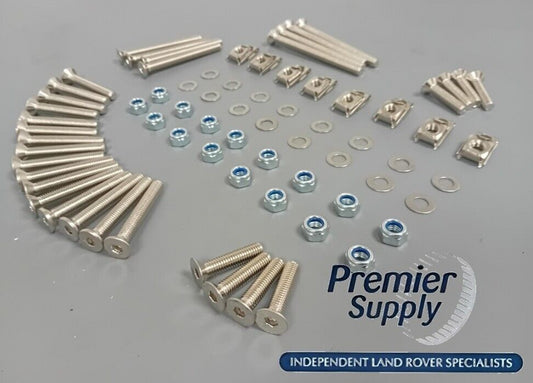 LAND ROVER DEFENDER FRONT & REAR 4 DOOR HINGE BOLT KIT PSDEF1133