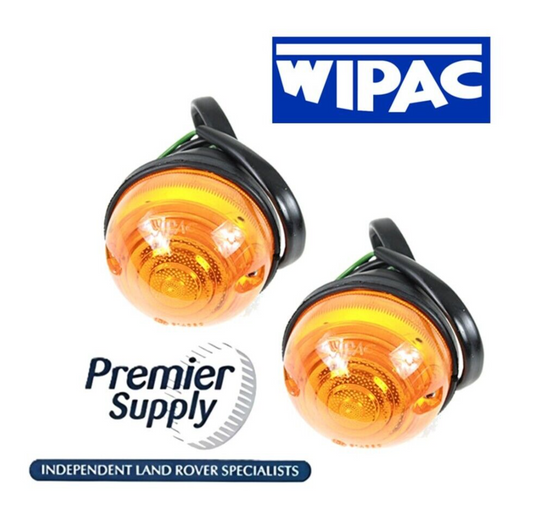 2 x WIPAC LAND ROVER SERIES 2A 3 DEFENDER FRONT or REAR INDICATOR LAMP RTC5013