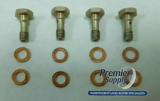 LAND ROVER 200/300 Tdi INJECTOR LEAK OFF PIPE BANJO BOLT & WASHER SET STC3297