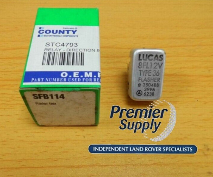 LAND ROVER SERIES 2, 2A, 3  LUCAS 12 VOLT 2 PIN FLASHER UNIT RELAY STC4793