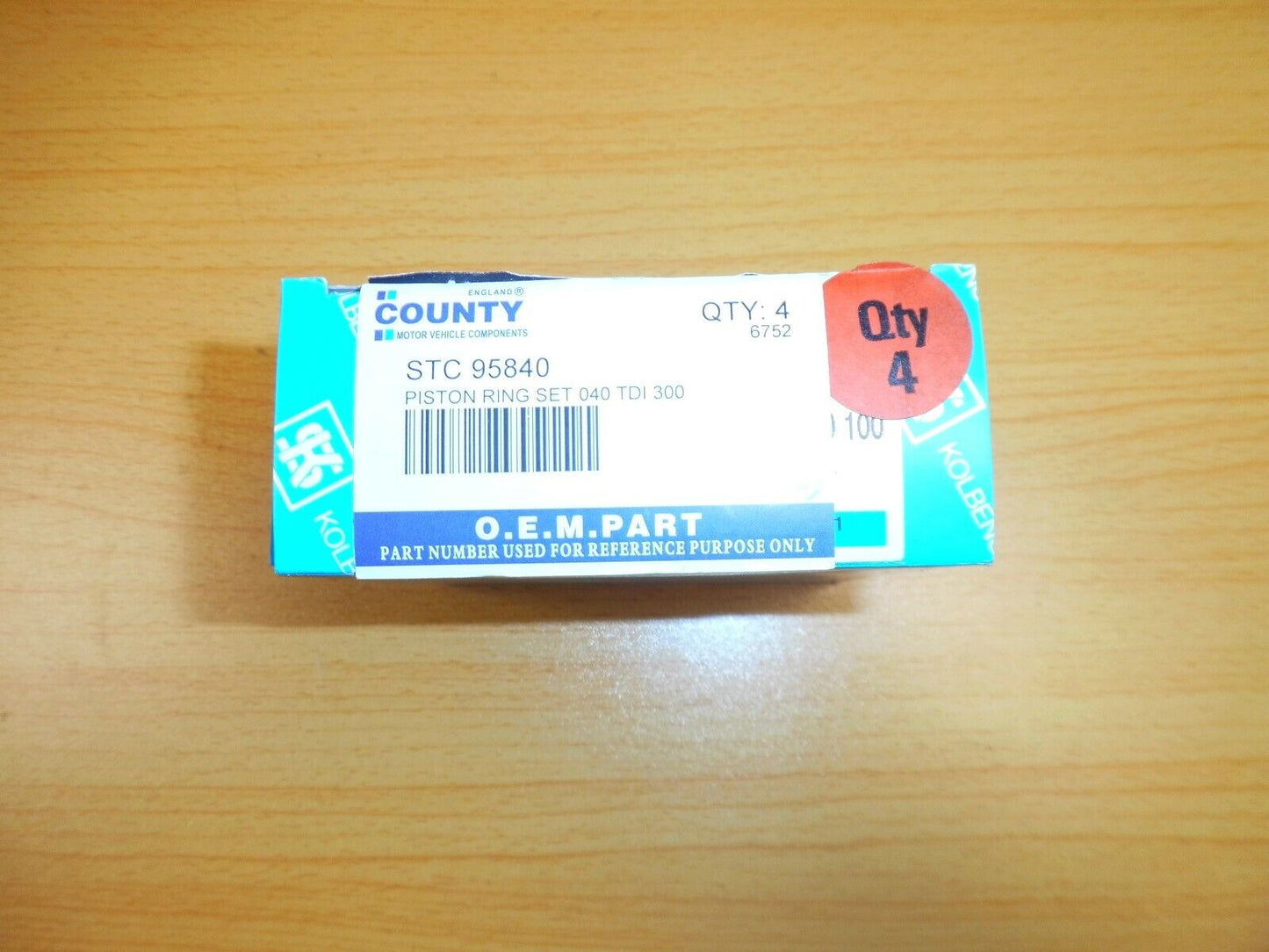KOLBENSCHMIDT LAND ROVER 300 Tdi OEM PISTON RING SET .040" OVERSIZE STC95840 x 4